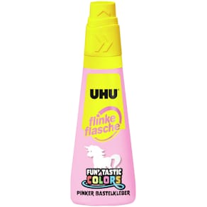 Bastelkleber UHU Flinke Flasche FUNTASTIC COLORS, 104 g