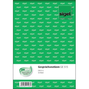 Gesprächsnotiz Sigel, A5, 50 Blatt