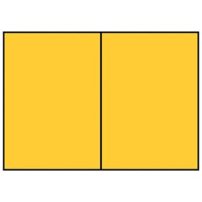 Briefkarte Rössler Paperado, A6 hochdoppelt, planliegend, ocker