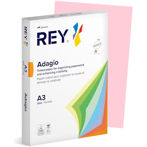 Färgat kopieringspapper Rey Adagio A3 80g 500/fp Pink