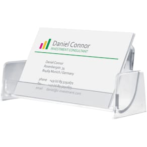 Visitenkarten-Aufsteller Sigel, glasklar