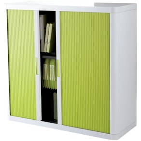 Rollladenschrank Paperflow E1CT0005300042, weiß/grün, 1m