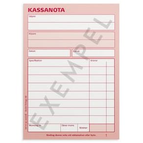 Kassanota A6 numrerade 2 x 50 blad