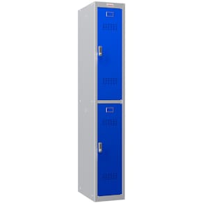 Garderobenschrank PHÖNIX SAFE PL1230GBE, 2 Fächer, grau/blau