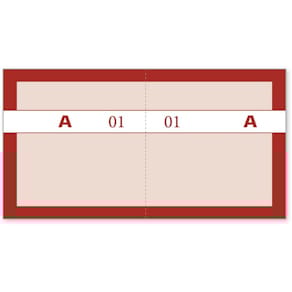Kuponbog Mayland rød 130x70 mm, 2x nr. 1-100