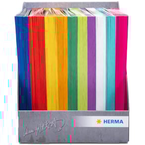 Heftschoner HERMA, Karton, DIN A4, sortiert, Paket (120 Stück)