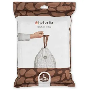 Insatspåse L BRABANTIA 40-45L vit 40/fp