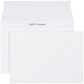 Briefumschlag Elco Prestige B6, haftklebend, hochweiß, ohne Fenst
