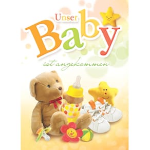 Geburtsanzeige Noname, 5 Stück, inkl. Umschlag