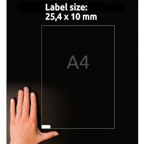 Etikett AVERY avtagbara 25.4x10mm, 4725/FP