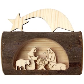 Krippe Baumstamm, braun