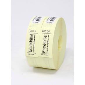 Etiketter gul, rulle 1000 stk, karton 10 ruller