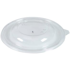 Låg til plastbakke rund Ø140 x 20 mm, RPET klar, 50 stk