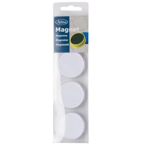 Magnetknapp Actual Vit, 40mm, 4/fp