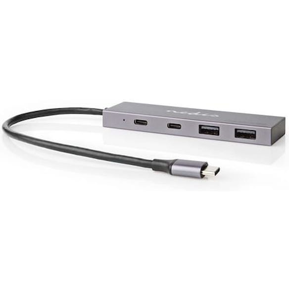 Hub NEDIS 2xUSB-C 2xUSB-A
