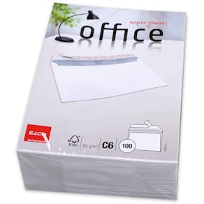 Briefhülle Elco Office C6, haftklebend, hochweiß, 100 Stück