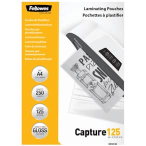 Laminierhülle Fellowes Capture, A4 125 Mikron, glänzend, 250 St.