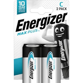 Batterijen Energizer Max Plus, C, blister van 2 stuks