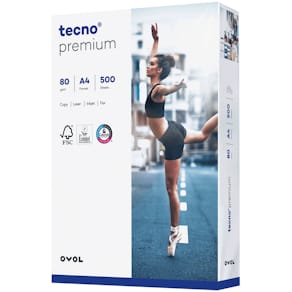 Kopierpapier Tecno Premium, 80 g/m², A4, 500 Blatt, weiß