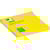 Memoblok Q-CONNECT Quick Notes, 76 x 76 mm, 80 vel, neongeel