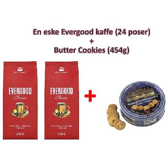 Kaffe EVERGOOD få med kjeks