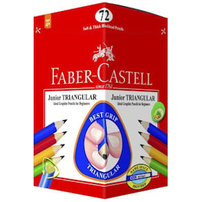Blyertspenna Faber-Castell Junior Triangular Grip Svart HB, 72/fp