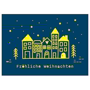 Weihnachtspostkarte HANRA D.T., Häuser, C6