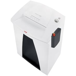Aktenvernichter HSM Partikelschnitt mit Öler, weiß, 100 L