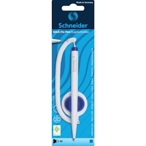 Kugelschreiber Schneider Klick-Fix-Pen, weiß/blau