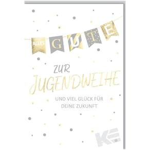 Jugendweihekarte Noname, bunt, mit Briefumschlag