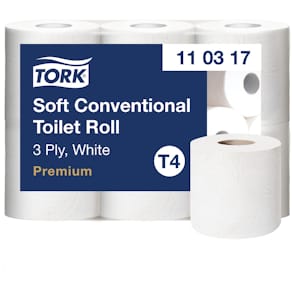 Toalettpapper TORK Premium T4, 3-lag, 34.7m, soft, 42/FP