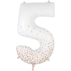 Folienballon OAK TREE Sparkling Fizz, Zahl 5, rosegold, 86 cm