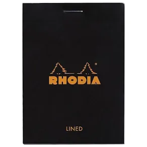 Ant.block RHODIA A7 80b linj svart