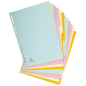 Pärmregister EXACOMPTA Papper Forever A4, 12 flikar