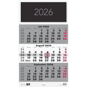 Väggkal.2026 Triplaner Elegant