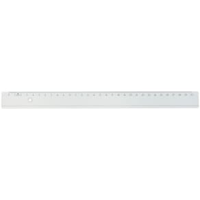 Linjal Transparent, plast, 20cm, 10/fp
