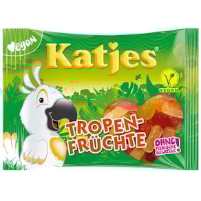 Fruchtgummi Katjes Tropen-Früchte, vegan, 175g