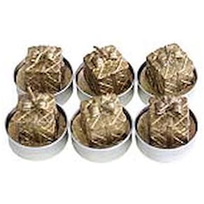 Teelichter, weihnachtlich, 6er-Pack, gold
