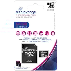 Speicherkarte MediaRange MR955, microSDXC, 64 GB, Class 10