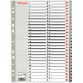 Register PP A4 1-54 grå