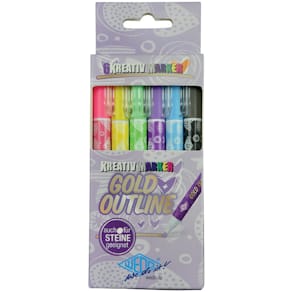 Kreativmarker-Set WEDO Gold+Outline, 6 St., 1–2 mm, sortiert