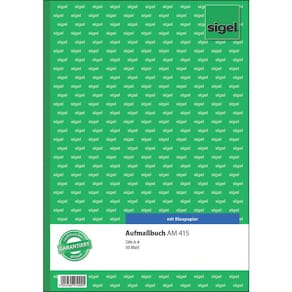 Aufmaßbuch Sigel, A4 hoch, 50 Blatt