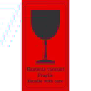 Etiketter Hanteras Varsamt, självhäftande, 1000/rl