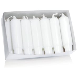 Kerze Wiedemann Lampion, weiß, 80mm hoch, 20mm Ø