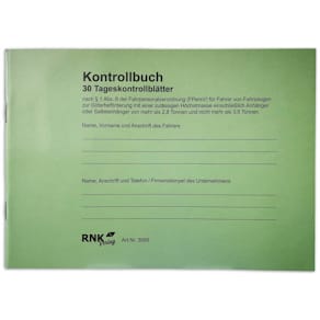 Kontrollbuch RNK, A5 quer, 32 Blatt