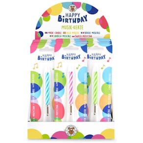Geburtstagskerze TRENDHAUS, mit Musik, sortiert