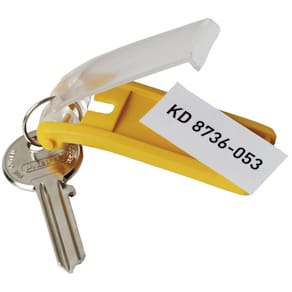 Sleutelhanger Durable Key Clip, geel, pak van 6 stuks