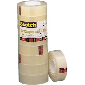 Kontorstejp Scotch 550 Transparent, 19mm x 33m