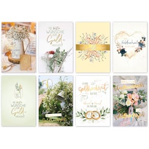 Goldhochzeitskarte SKORPION, sortiert