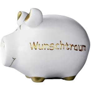 Spardose KCG Wunschtraum, Schwein, klein, beige